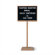 Marsh Single Pedestal Oak - Double-Sided - Open-Faced - Directory Boards