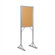 Marsh Double Pedestal Open-Face Bulletin Boards - Aluminum