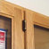 Marsh Double Pedestal Enclosed Bulletin Boards - Oak Frame