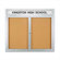 Marsh Wall-Mounted Enclosed Bulletin Boards with Name Header - Aluminum