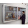 Marsh Series 50 Wall-Mounted Sliding Glass Door Trophy Cases - Burlap Fabric (with Lighting)