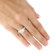 Palm Beach Jewelry Platinum/Silver Cubic Zirconia Emerald-Cut Ring