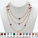 Palm Beach Jewelry Goldtone Princess Cut Birthstone Necklace