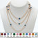 Palm Beach Jewelry Goldtone Princess Cut Birthstone Necklace
