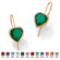 Palm Beach Jewelry Heart - Shaped Birthstone Earrings