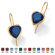 Palm Beach Jewelry Heart - Shaped Birthstone Earrings