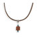 Jewelryweb Sterling Silver 16 Inch+2 Inch Extention Leather Necklace With Turquoise and Square Sponge Coral