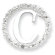 Jewelryweb Sterling Silver CZ Initial C Pendant