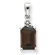 Jewelryweb Sterling Silver Rhodium Smokey Quartz and Diamond Pendant