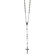 Jewelryweb Sterling Silver 4mm Plated Fancy Diamond-cut Rosary Necklace - 26 Inch