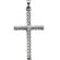 Jewelryweb 14k White Gold Cross Pendant32x20mm