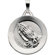 Jewelryweb 14k White Gold Disc With Praying Hands Pendant19mm
