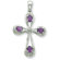 Jewelryweb Sterling Silver Diamond Cross Pendant