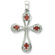 Jewelryweb Sterling Silver Diamond Cross Pendant