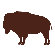 Avalisa Silhouette - Buffalo Stretched Wall Art