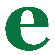 Avalisa Letter - Lower Case 'e' Stretched Wall Art