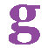 Avalisa Letter - Lower Case 'g' Stretched Wall Art