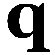 Avalisa Letter - Lower Case 'q' Stretched Wall Art