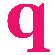 Avalisa Letter - Lower Case 'q' Stretched Wall Art