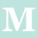 Avalisa Letter - Upper Case 'M' Stretched Wall Art