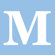 Avalisa Letter - Upper Case 'M' Stretched Wall Art