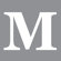 Avalisa Letter - Upper Case 'M' Stretched Wall Art