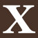 Avalisa Letter - Upper Case 'X' Stretched Wall Art