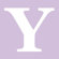 Avalisa Letter - Upper Case 'Y' Stretched Wall Art