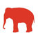 Avalisa Silhouette - Elephant Stretched Wall Art