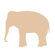 Avalisa Silhouette - Elephant Stretched Wall Art