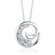 Oravo Yours Truly: Sterling Silver Swirl Journey Inspired Slider Pendant Necklace with Cubic Zirconia