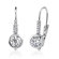 Oravo Dazzling and Elegant Celebrity Inspired Bridal Style Bezel Set Lever back Cubic Zirconia Earrings in Sterling Silver