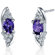 Oravo Dashing Dazzle 2.00 Carats Alexandrite Oval Cut Cubic Zirconia Earrings in Sterling Silver