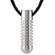 Oravo Powerful Style Designer Inspired Surgical Stainless Steel Brushed Finish Bullet Pendant on a Black Cord for Men