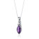 Oravo Graceful Allure 1.50 Carats Marquise Cut Amethyst Pendant in Sterling Silver