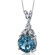 Oravo Refined Class 2.25 Carats Round Shape London Blue Topaz Pendant in Sterling Silver