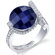 Oravo Artistic 7.00 Carats Checkerboard Round Cut Ring in Sterling Silver
