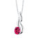 Oravo 0.38" Oval Shape Ruby Pendant Earrings Set in Sterling Silver