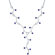 Oravo Cleopatra Style Round Shape Created Sapphire Gemstone Pendant Necklace in Sterling Silver