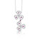 Oravo Destined to Dazzle Round Shape Ruby and White CZ Gemstone Necklace in Sterling Silver