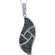 Oravo Black and White Cubic Zirconia Elegant Wave Pendant