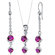 Oravo Round Cut Gemstone Simply Seductive Pendant Earrings Set