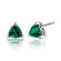 Oravo 1.50 Carats Trillion Cut  Emerald V Prong Stud Earrings