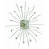 Ashton Sutton Starburst Wall Clock in Shiny Silvertone