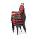 Virco Stacking Chair with Trapezoidal Back and French Seam