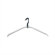 Peter Pepper Self-Aligning Natural Anodized Aluminum Coat Hanger with Black Hook