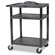 Balt Three Shelf All-Service Cart, 24 x 18 x 16 to 42, Black