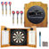 Trademark Global Black Camaro Dart Cabinet in Medium Wood