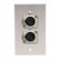 Comprehensive Wallplate with 2 Latching XLR-Female Connectors