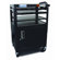 Buhl Height Adjustable AV Media with Security Cabinet - Three Stationary Shelves / Laptop Shelf